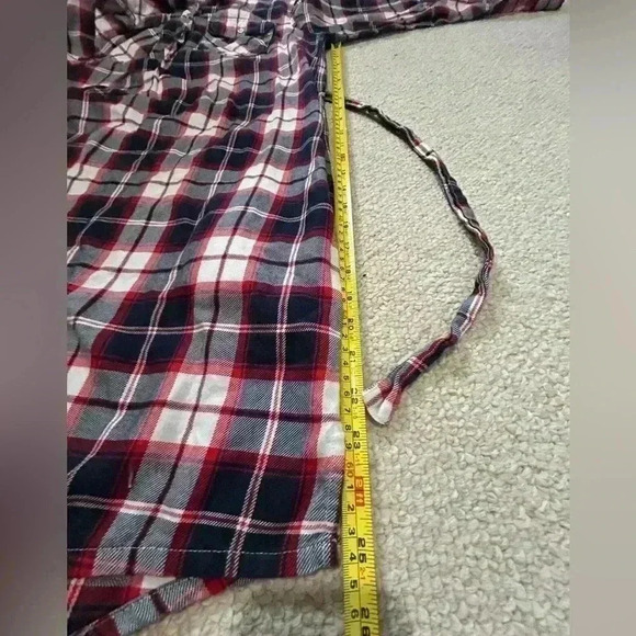 Tommy Hilfiger Denim plaid/flannel like dress Size Medium Blue/Red/White. Belted - Picture 12 of 13